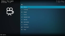 Fen Light Kodi Addon Main Menu